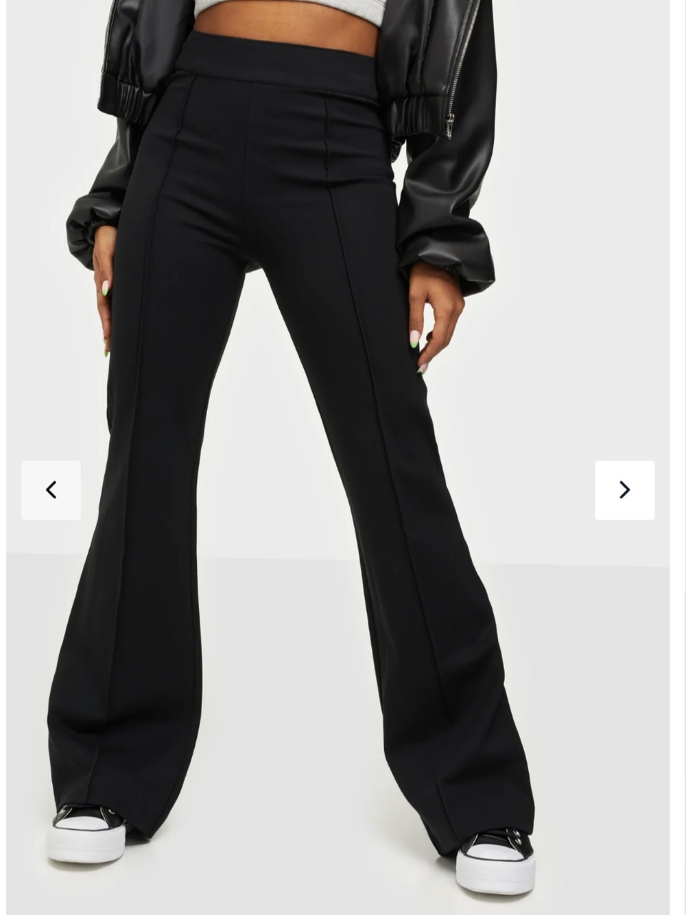 SPANX The Perfect Black Pant Hi-Rise Flare Ponte Pants Size L